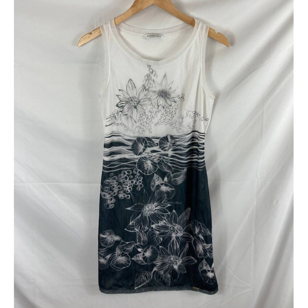 Waggon Paris Floral Mesh Overlay Dress XS